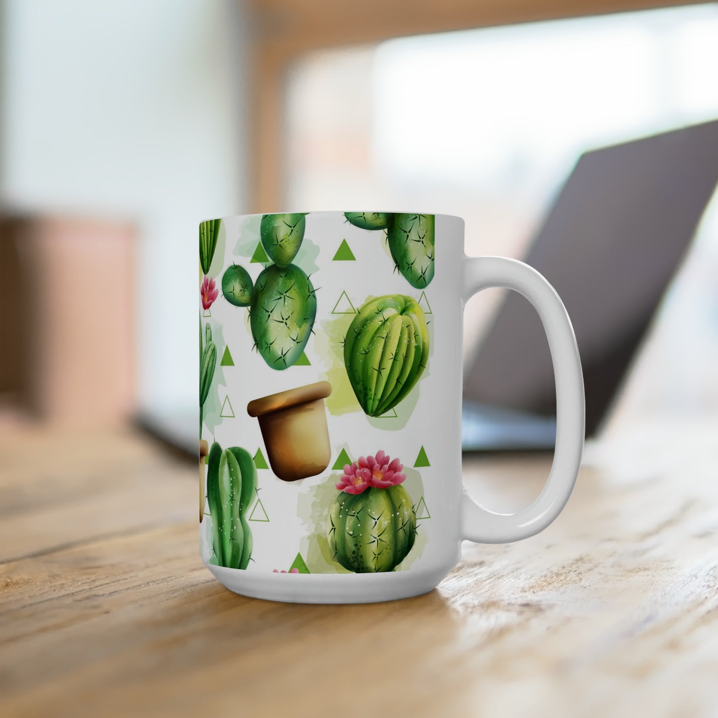 Cactus Ceramic Coffee Mug 15oz