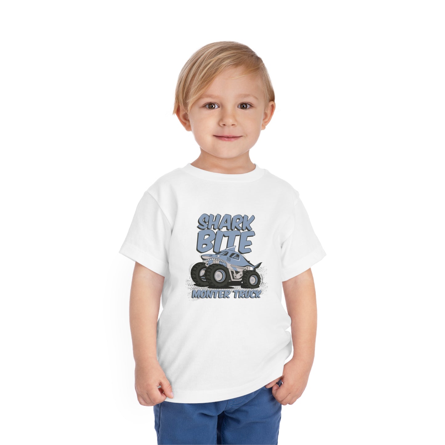 Shark Bite Monster Truck Toddler Short Sleeve Tee