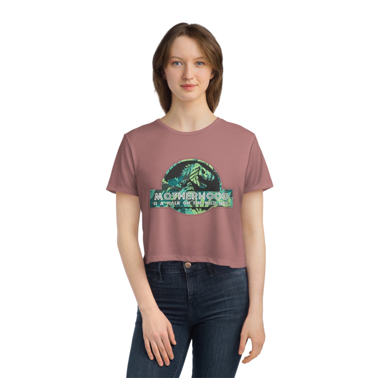 Women's Jurassic 'Wild Side' Flowy Cropped Tee