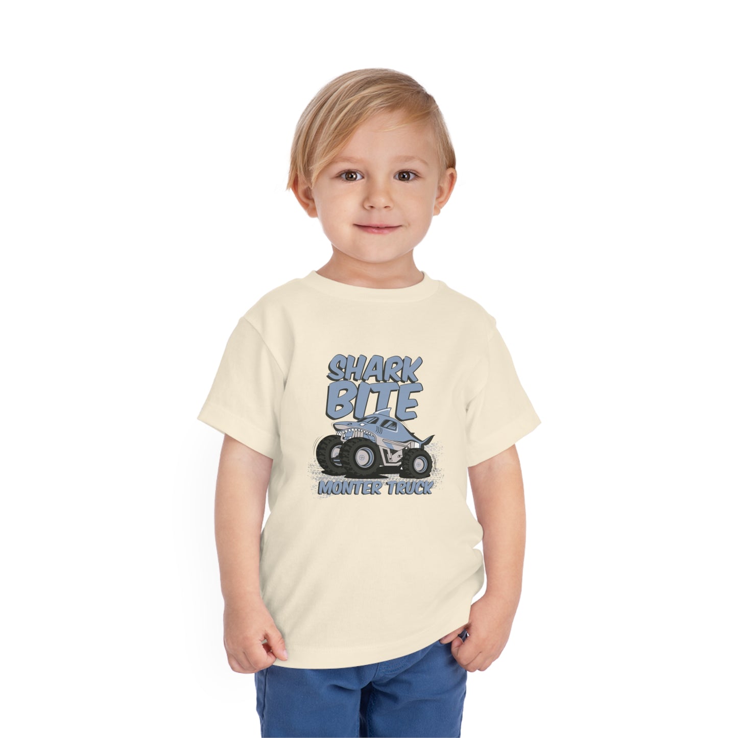 Shark Bite Monster Truck Toddler Short Sleeve Tee