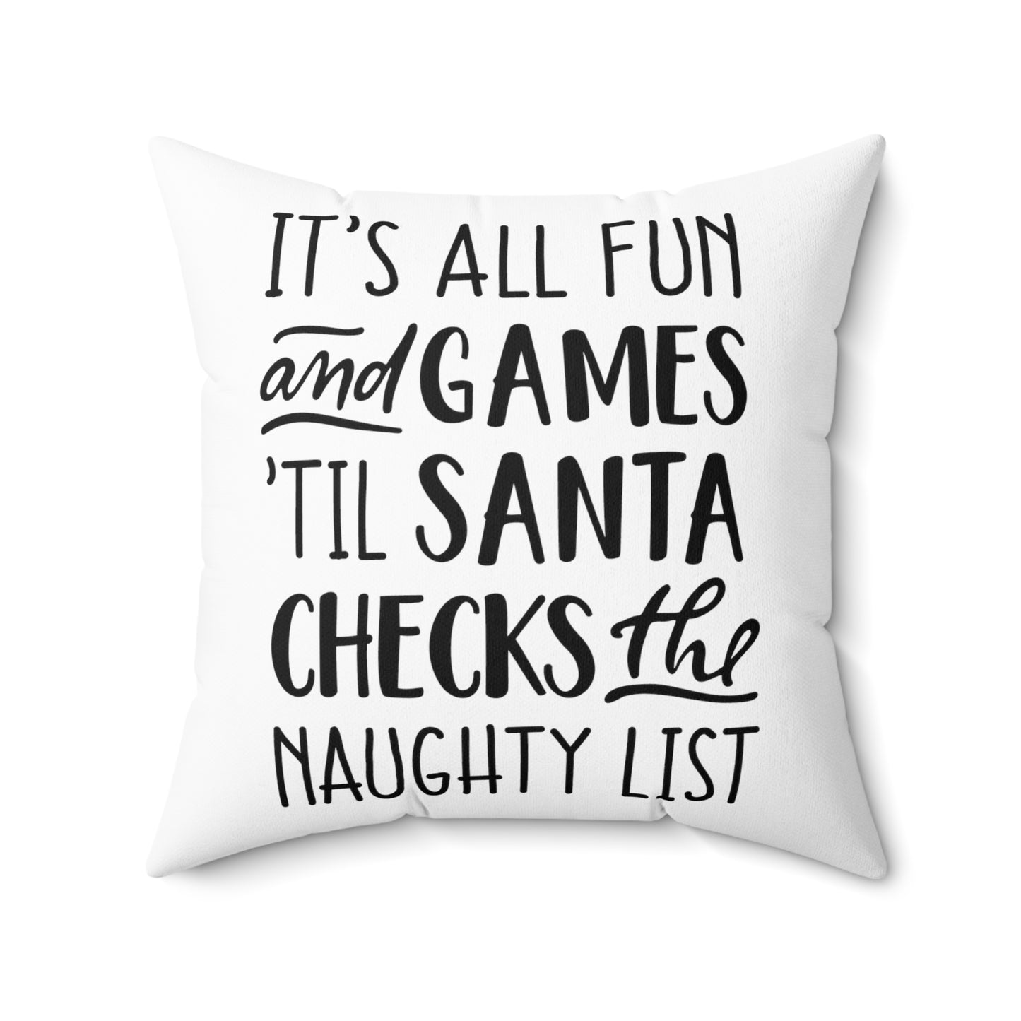 Holiday Fun and Games Pillow