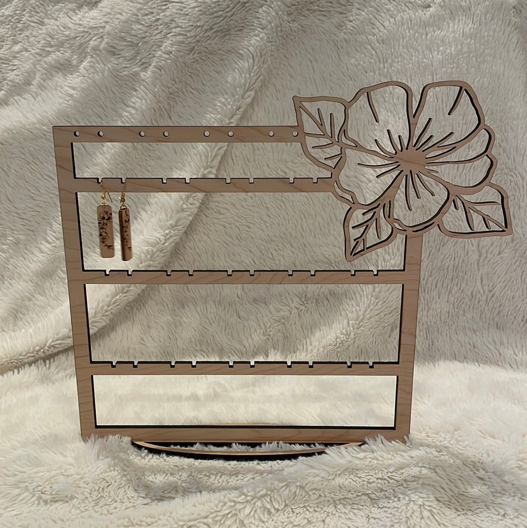 CLEARANCE - Earring Stand with Flower