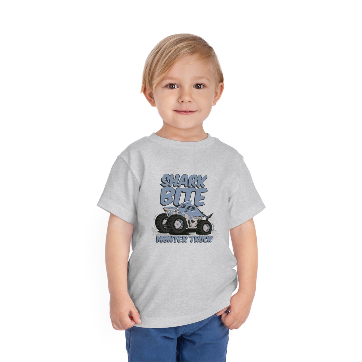 Shark Bite Monster Truck Toddler Short Sleeve Tee