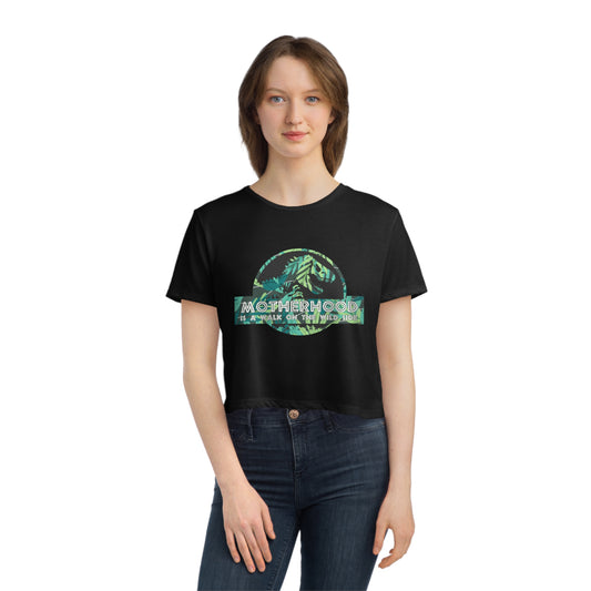 Women's Jurassic 'Wild Side' Flowy Cropped Tee