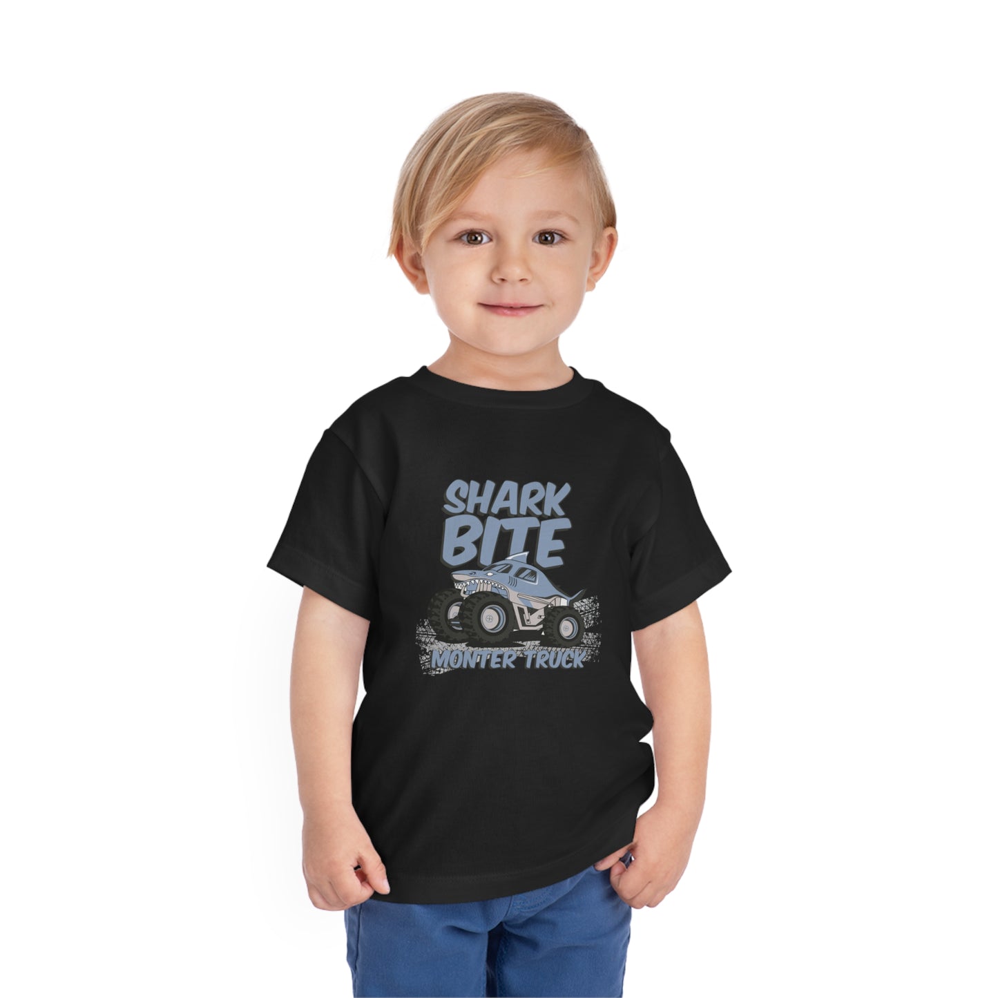 Shark Bite Monster Truck Toddler Short Sleeve Tee