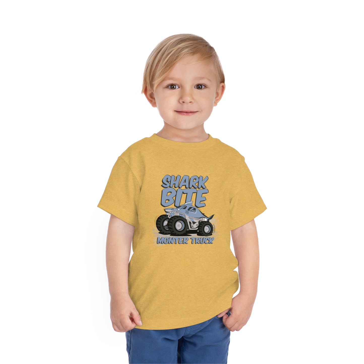 Shark Bite Monster Truck Toddler Short Sleeve Tee