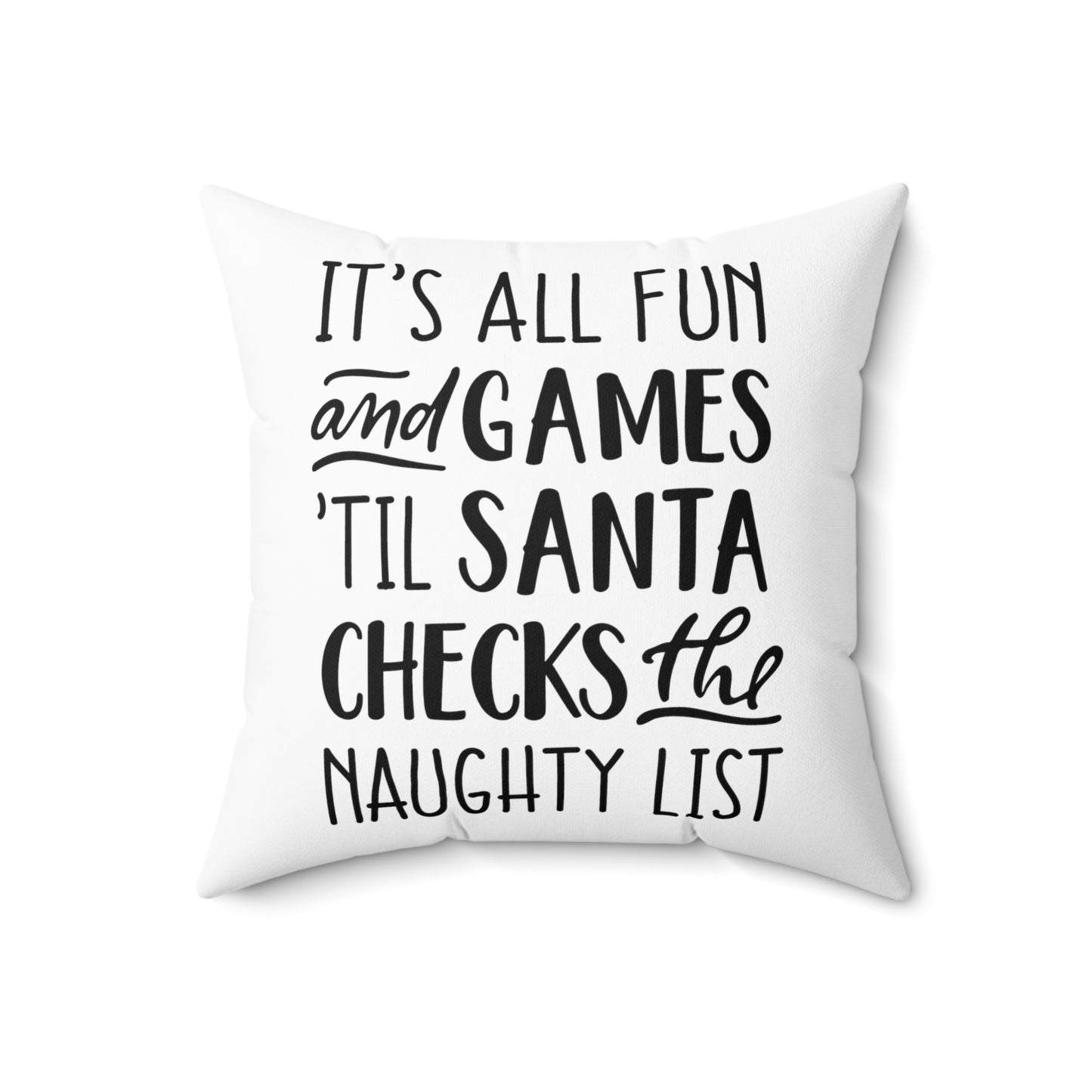 Holiday Fun and Games Pillow