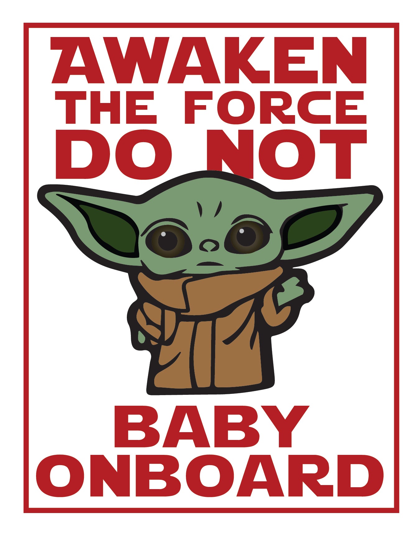 Star Wars Baby On Board Sticker