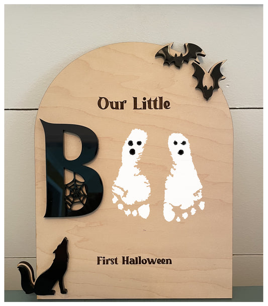 CLEARANCE - Baby First Halloween Hand/Foot Print Board