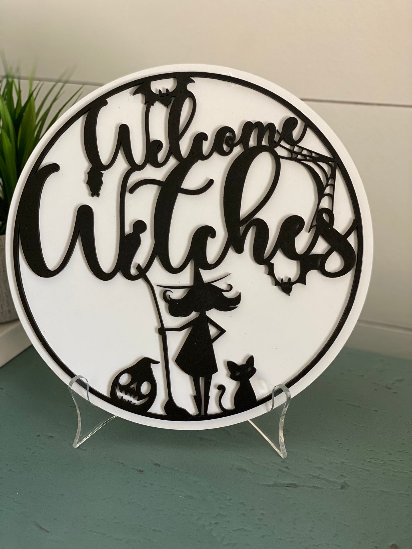 CLEARANCE - Halloween Sign - Welcome Witches