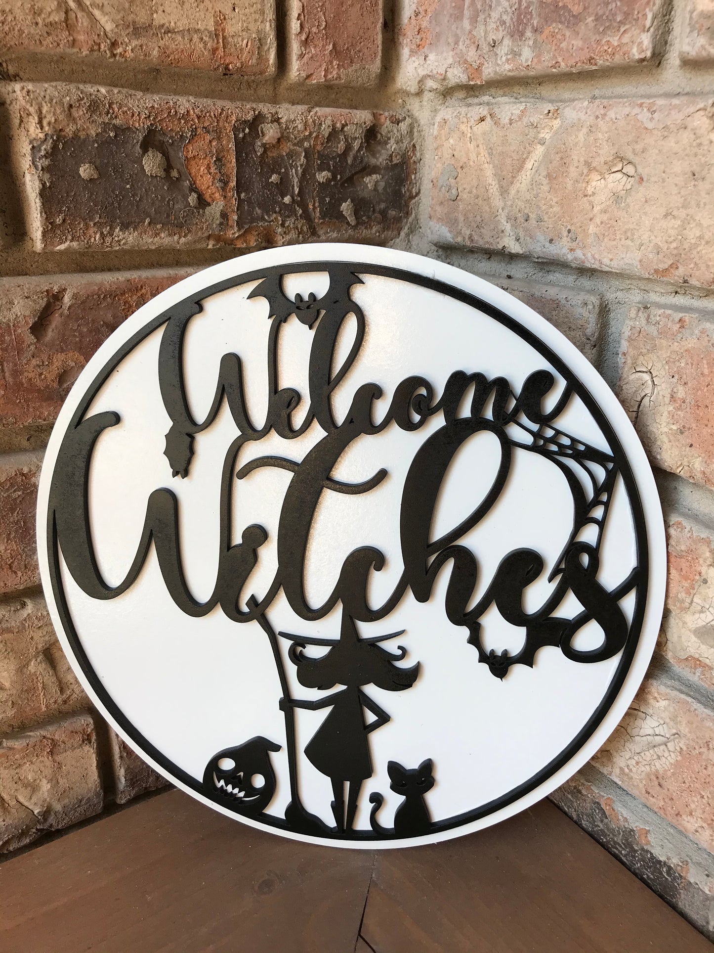 CLEARANCE - Halloween Sign - Welcome Witches