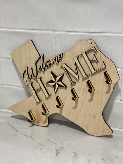 Welcome Home | State Key Chain Holder with Hooks