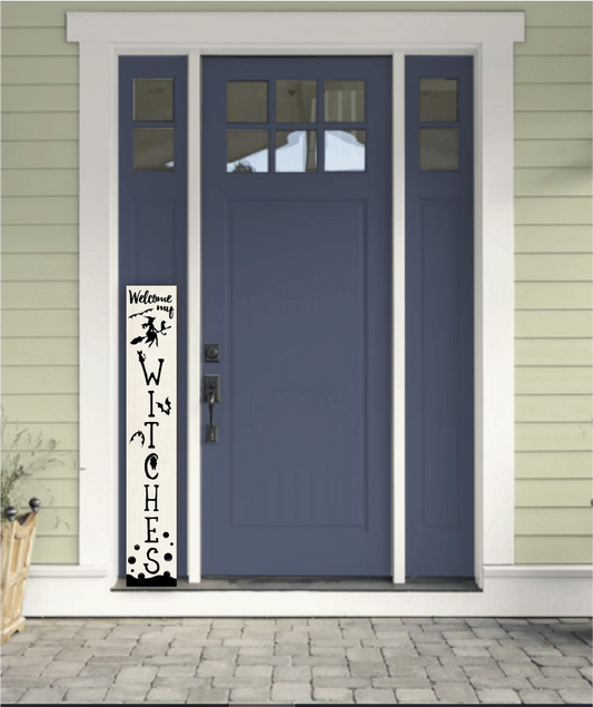 CLEARANCE - Halloween Welcome My Witches Door Sign