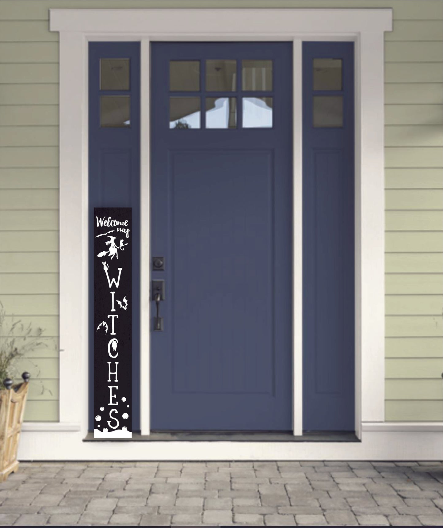 CLEARANCE - Halloween Welcome My Witches Door Sign