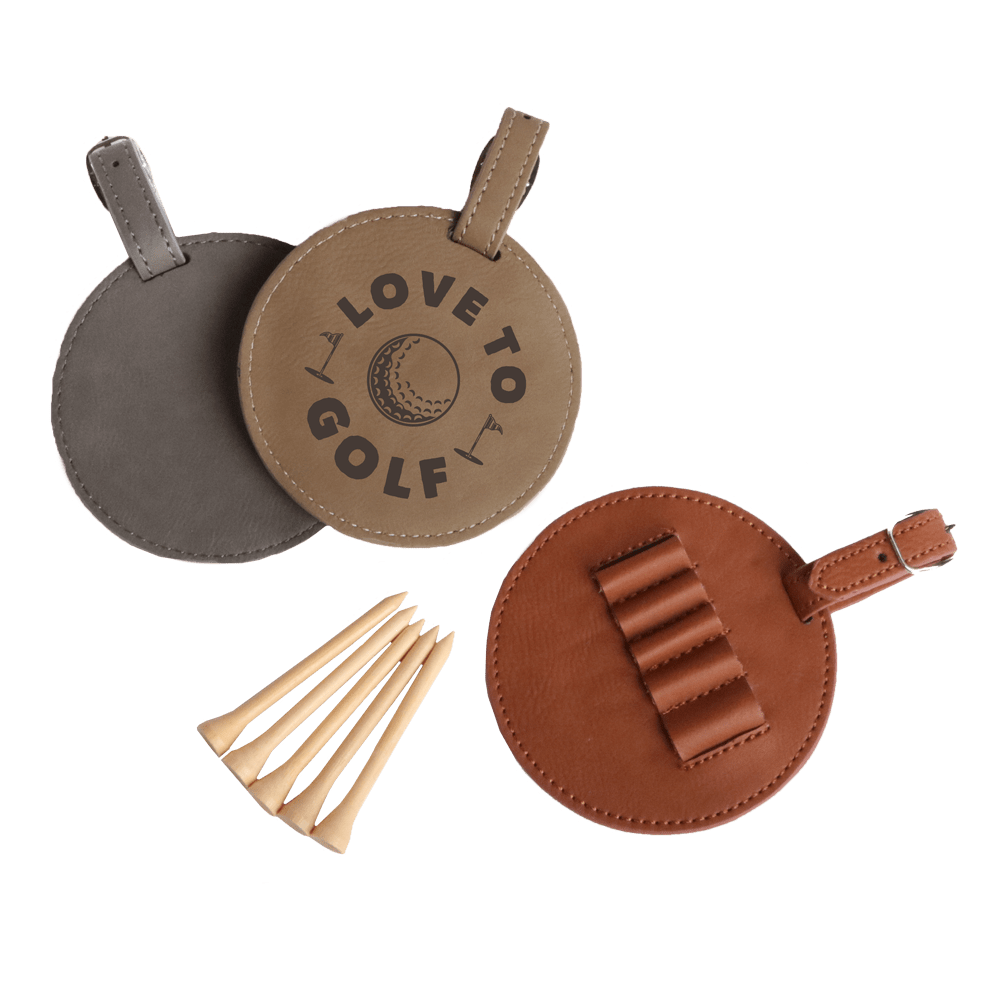 Leather Golf Tee Holder