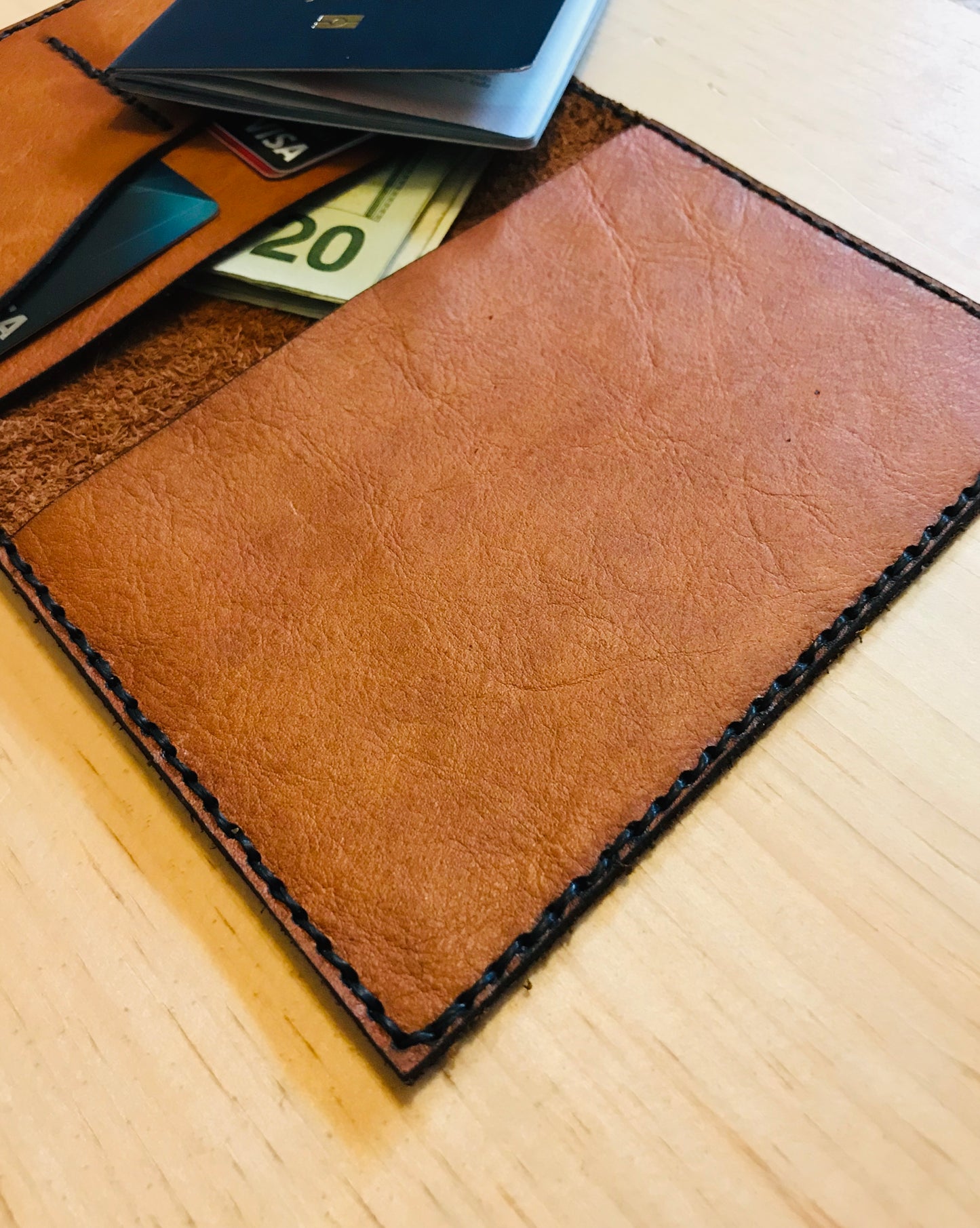 Handmade Leather Travel Wallet